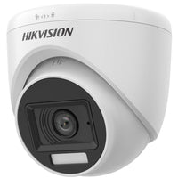 HIKVISION 2MP Smart Hybrid Turret with Audio, Plastic, 20M - DS-2CE76D0T-LPFS