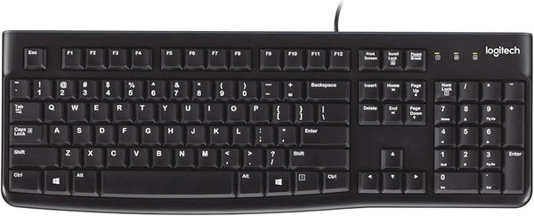 Logitech K120 Wired Keyboard for Windows, Plug and Play, Full-Size